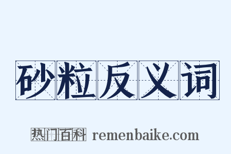 砂粒反义词是什么意思的图片